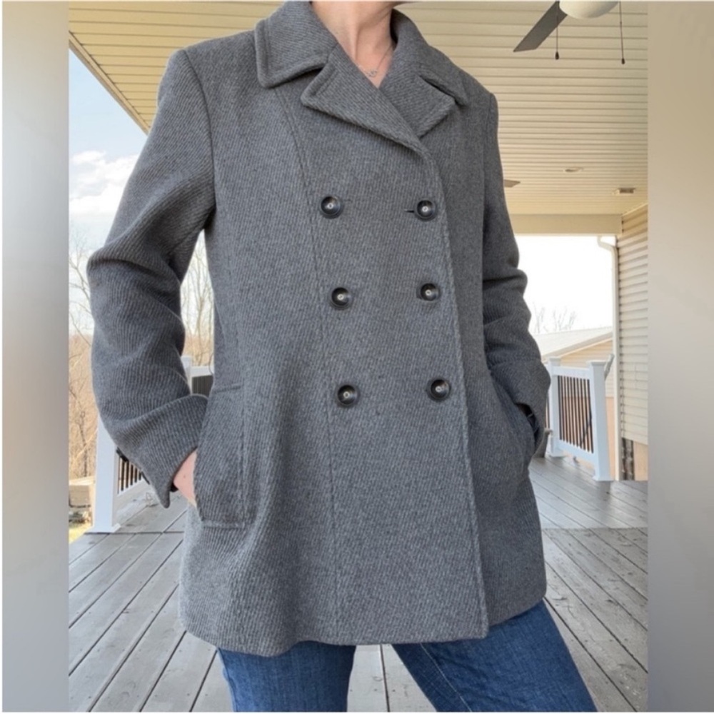 NWOT Calvin Klein Wool Blend Peacoat Gray